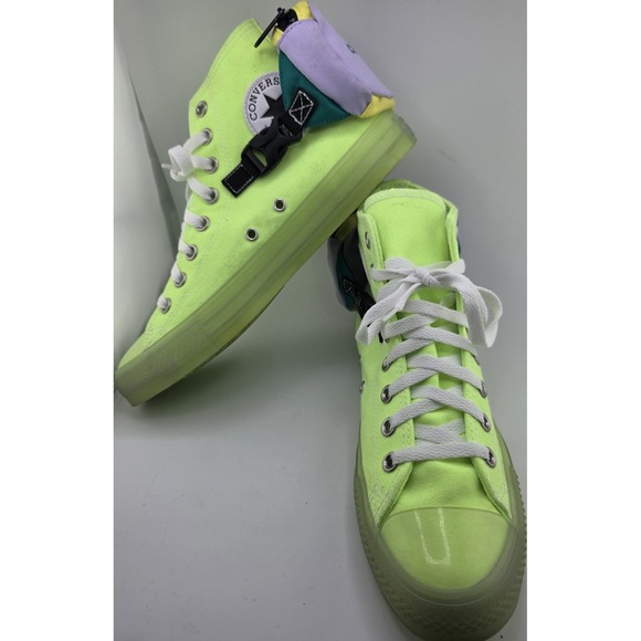 Converse Other - Converse Chuck Taylor All Star Buckle Up High Top Neon Jelly Green M7.5 W9.5